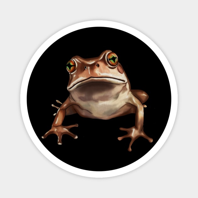 Brown Frog, Tropical Animal, Love Frogs Magnet by logiamerch